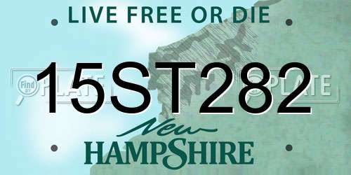 15ST282 New Hampshire License Plate