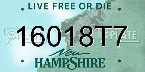 16018T7 New Hampshire License Plate