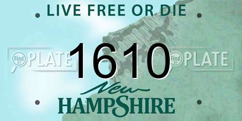 1610 New Hampshire License Plate