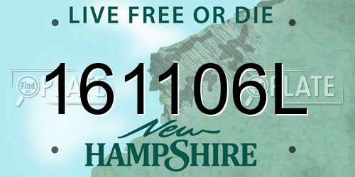 161106L New Hampshire License Plate