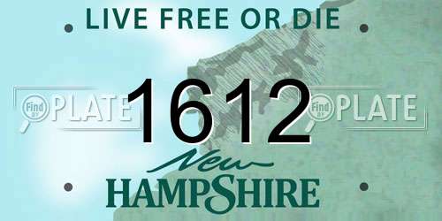1612 New Hampshire License Plate