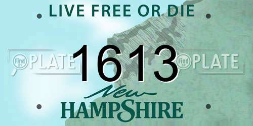 1613 New Hampshire License Plate