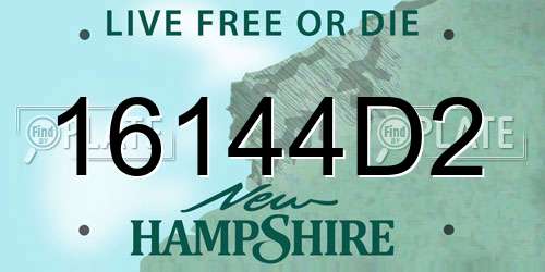 16144D2 New Hampshire License Plate