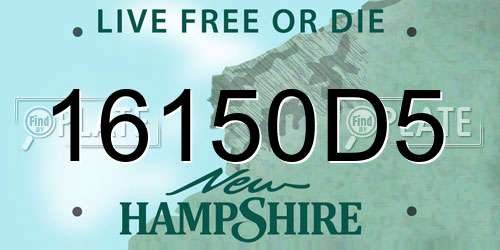 16150D5 New Hampshire License Plate