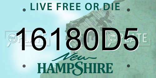 16180D5 New Hampshire License Plate