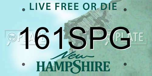 161SPG New Hampshire License Plate