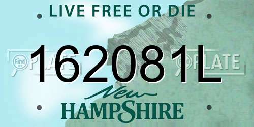 162081L New Hampshire License Plate
