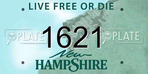 1621 New Hampshire License Plate