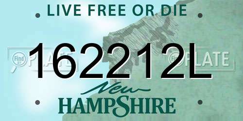 162212L New Hampshire License Plate