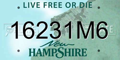 16231M6 New Hampshire License Plate