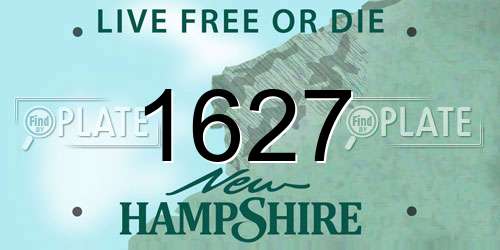 1627 New Hampshire License Plate