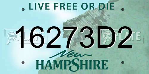 16273D2 New Hampshire License Plate