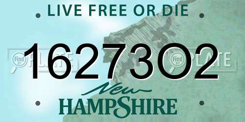 16273O2 New Hampshire License Plate