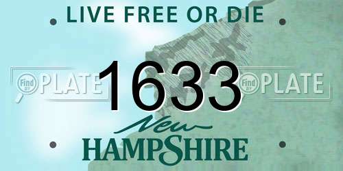 1633 New Hampshire License Plate
