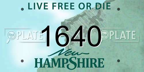 1640 New Hampshire License Plate
