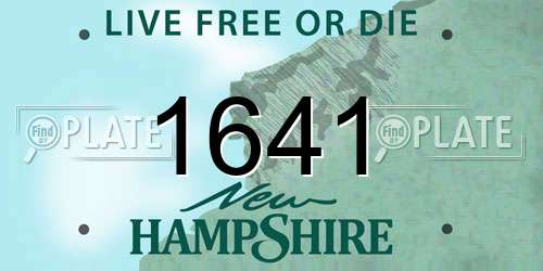 1641 New Hampshire License Plate