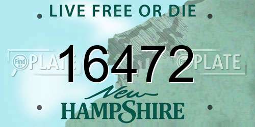 16472 New Hampshire License Plate