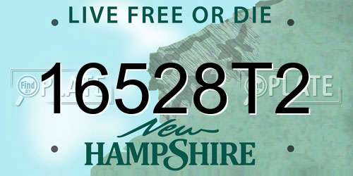16528T2 New Hampshire License Plate