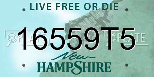 16559T5 New Hampshire License Plate