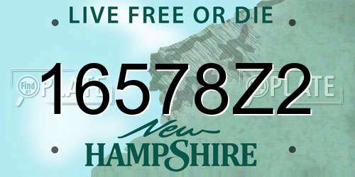 16578Z2 New Hampshire License Plate