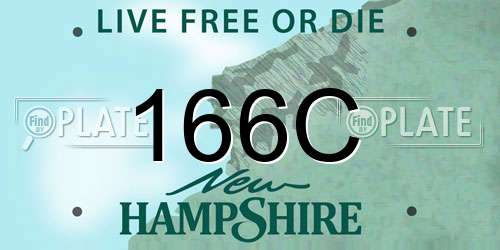 166C New Hampshire License Plate