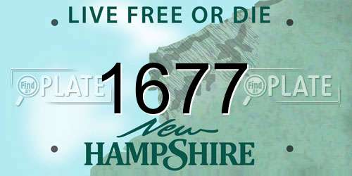 1677 New Hampshire License Plate