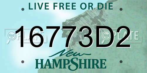 16773D2 New Hampshire License Plate