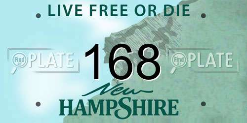 168 New Hampshire License Plate