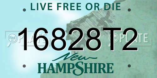 16828T2 New Hampshire License Plate