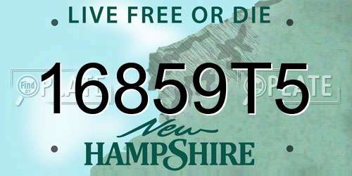 16859T5 New Hampshire License Plate