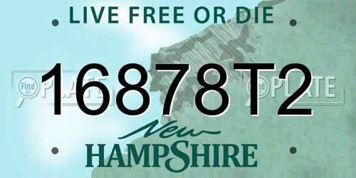 16878T2 New Hampshire License Plate