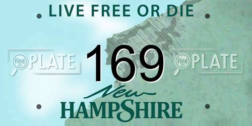 169 New Hampshire License Plate