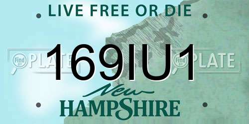 169IU1 New Hampshire License Plate