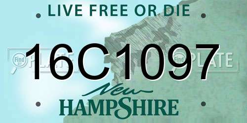 16C1097 New Hampshire License Plate