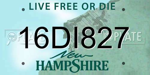 16DI827 New Hampshire License Plate