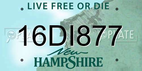16DI877 New Hampshire License Plate