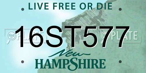 16ST577 New Hampshire License Plate