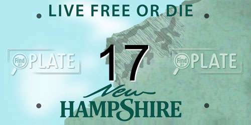 17 New Hampshire License Plate