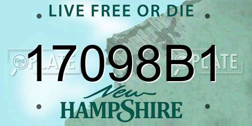 17098B1 New Hampshire License Plate