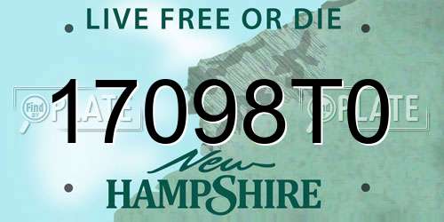 17098T0 New Hampshire License Plate