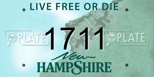 1711 New Hampshire License Plate