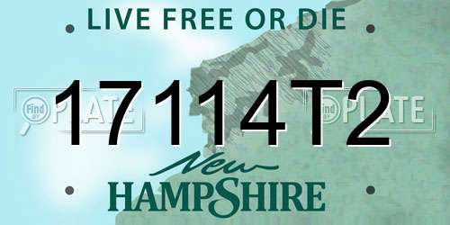 17114T2 New Hampshire License Plate