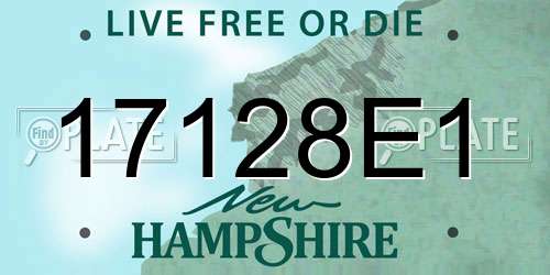 17128E1 New Hampshire License Plate