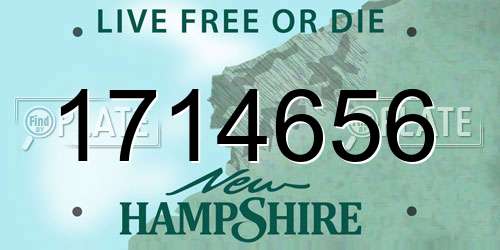 1714656 New Hampshire License Plate