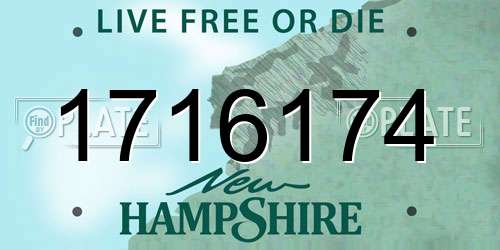 1716174 New Hampshire License Plate
