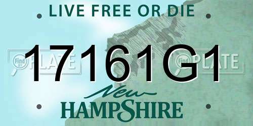 17161G1 New Hampshire License Plate