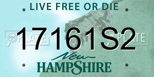 17161S2 New Hampshire License Plate