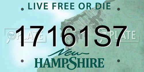 17161S7 New Hampshire License Plate