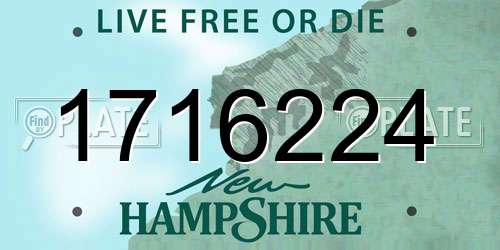 1716224 New Hampshire License Plate