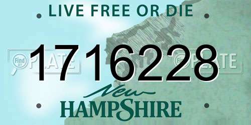 1716228 New Hampshire License Plate